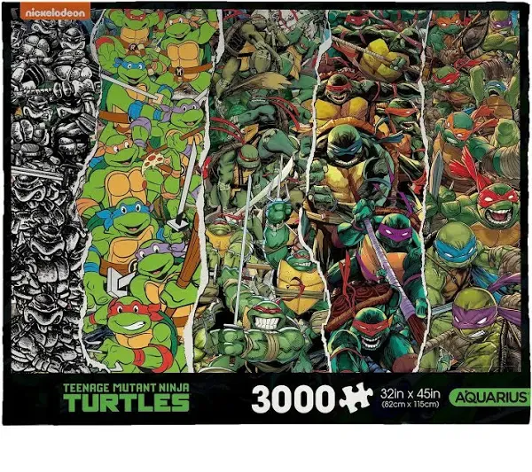 AQUARIUS TMNT Timeline 3000pc Puzzle (3000 Piece Jigsaw Puzzle) Glare Free