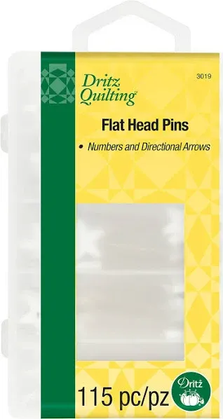 Dritz Quilting Numbered & Directional Flathead Pins