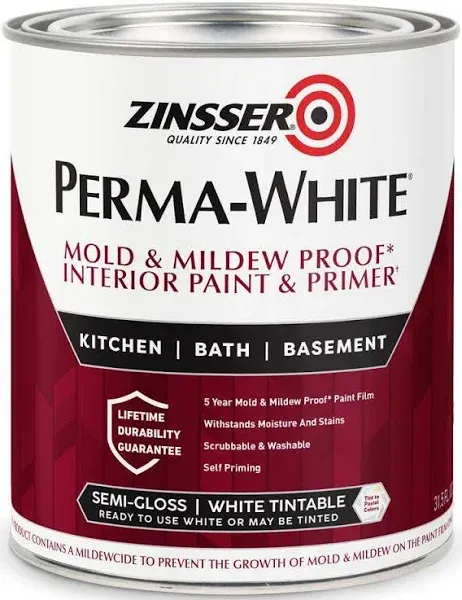 Zinsser Perma White Semi-Gloss Exterior Paint