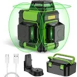 Green Laser Level 360 Degree Vertical Horizontal Line 3D Self Leveling Tool