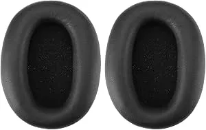 Create idea 1 Pair Ear Pads Replacement Compatible with Sony WH-1000XM2 MDR-1000X Headphone Protein Leather Foam Ear Cushion Earphone Accessories Black