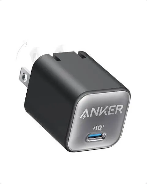 Anker Nano Charger, USB C Gan Charger 30W, PIQ 3.0 Foldable PPS Fast Charger for