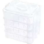 New brothread 4 Layers Stackable Clear Storage Box/Organizer for Holding 80 Spools Home Embroidery & Sewing Thread (Spool Size Requirement: Height5.6