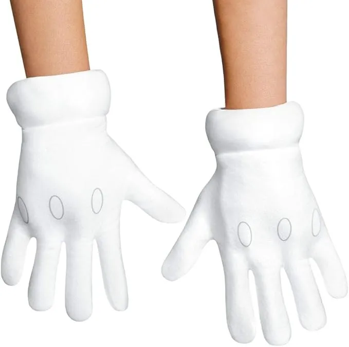 Disguise Super Mario Gloves White