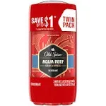 Old Spice Deodorant, Aqua Reef, Twin Pack - 2 pack, 3.0 oz tubes