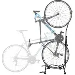 CyclingDeal Upright Bike Stand - Premium Quality Vertical & Horizontal Adjustable Bicycle Floor Parking Rack - for Storing MTB Road Bikes - up to 29” Wheel Size - Classic - 1 Bike