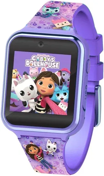 Accutime Kids Gabby&#039;s Doll House Purple Educational Touchscreen Smart Watch... 