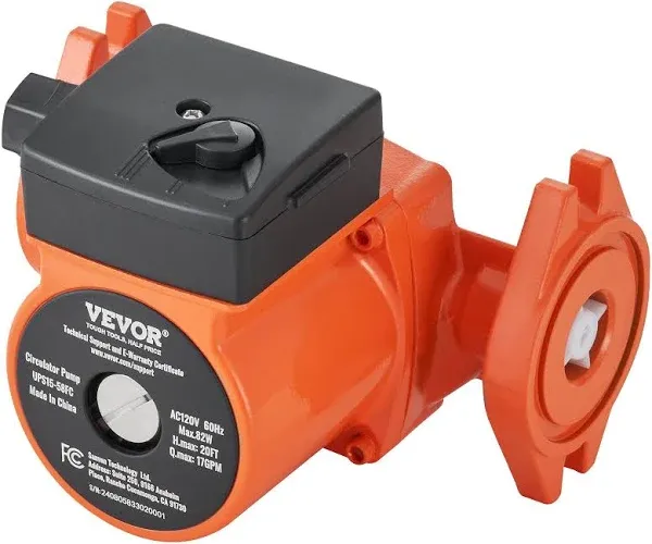 VEVOR UPS15-58FC Hot Water Recirculating Pump