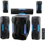 Rockville HTS56 1000W 5.1 Channel Home Theater System/Bluetooth/USB+8 Subwoofer