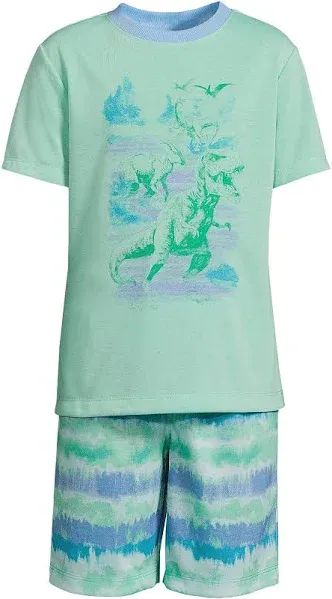 Boys Lands' End Short Sleeve Tee and Shorts Pajama Set