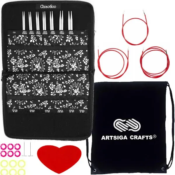 ChiaoGoo Twist Red Lace Interchangeable Knitting Needle Set