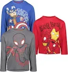 Marvel Avengers 3 Pack Long Sleeve T-Shirts