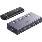 UGREEN HDMI Switch 5 en 1 Salida HDMI 2 0 Switcher, 4K@60Hz HDMI Splitter con Control Remoto 5 Puertos Selector Box Support 3D CEC HDR HDCP2 2