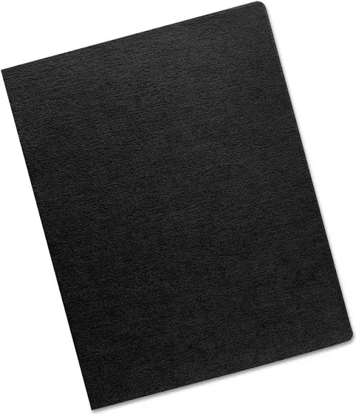 Fellowes Linen Texture Binding System Covers 11-1/4 x 8-3/4 Black 200/Pack 52115