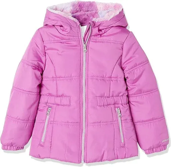 Girls' LONDON FOG Heavyweight Fleece Lined Puffer Jacket