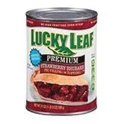 Lucky Leaf Premium Strawberry Rhubarb Pie Filling & Topping (Pack of 2) 21 oz Cans