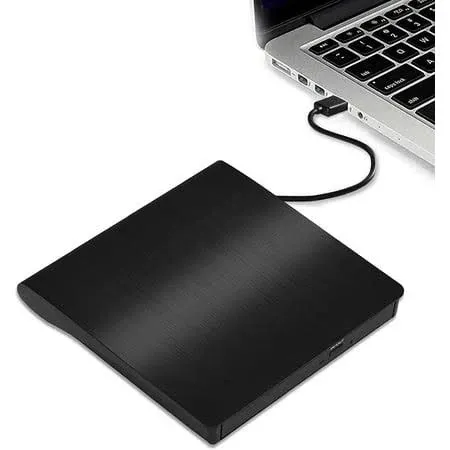 Slim External CD DVD RW Drive USB 3.0 Writer Burner Player Black For Laptop PC