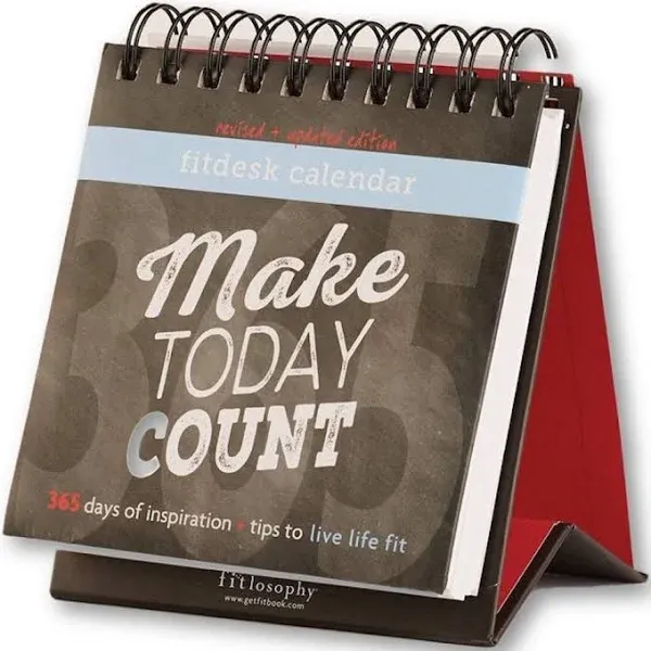 'Make Today Count' 365-Day Inspirational Perpetual Desk Calendar, Fitdesk 365-Day Perpetual Calendar (FITDESK-Cal)