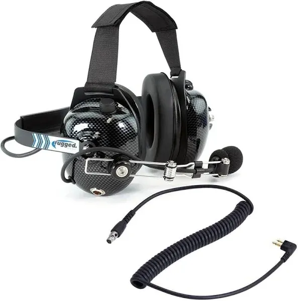 Rugged Radios Carbon Fiber Racing Two Way Headset for NASCAR Racing