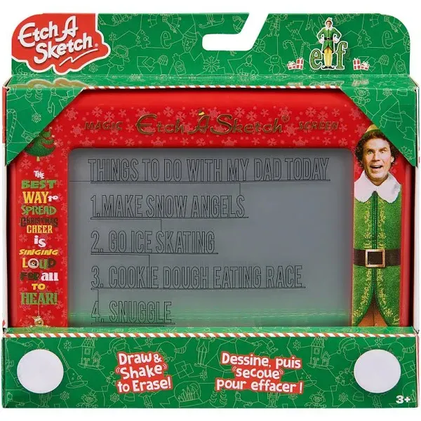 Etch A Sketch Elf Special Edition Original Magic Screen Kids Travel Toy