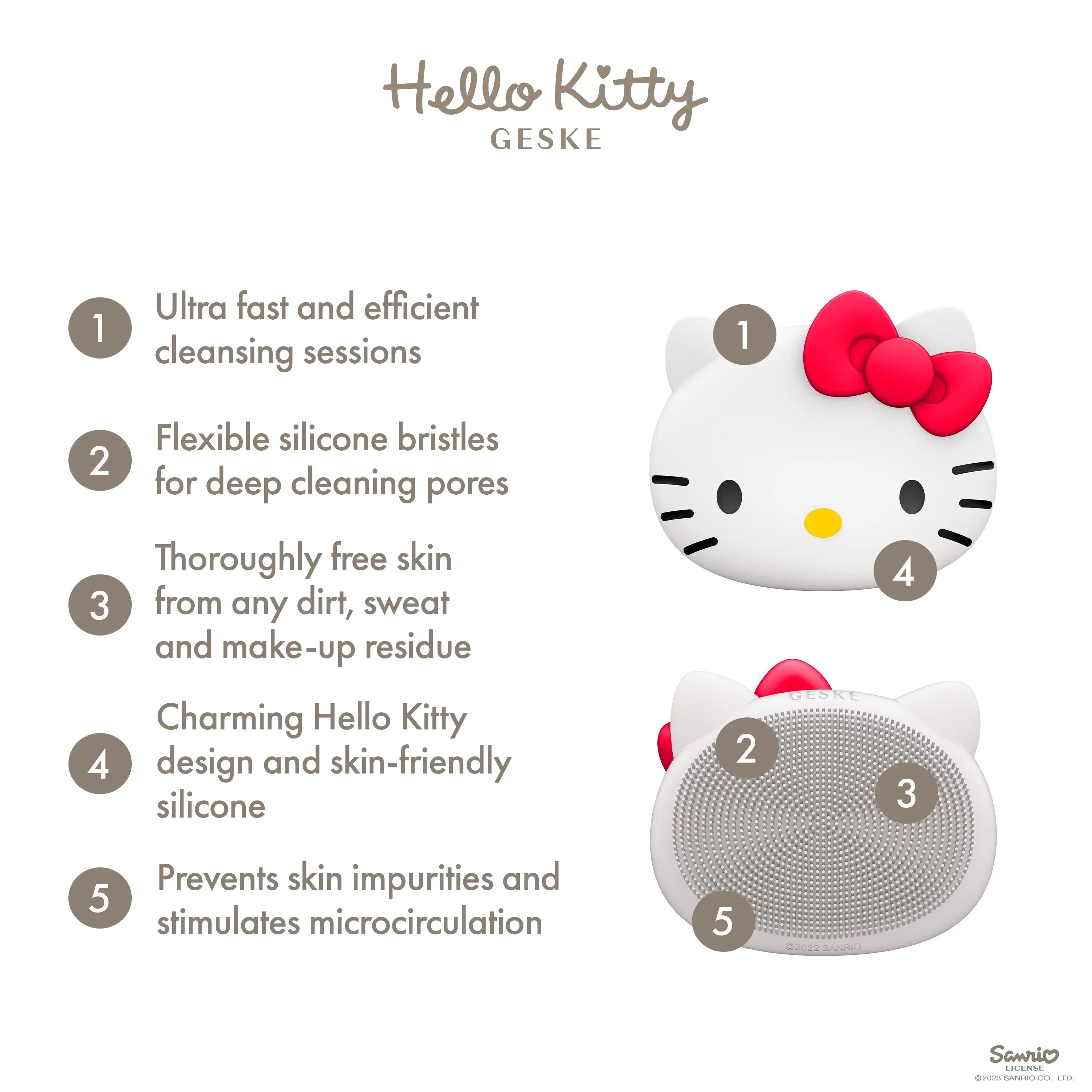 Geske 3 in 1 Hello Kitty Facial Brush