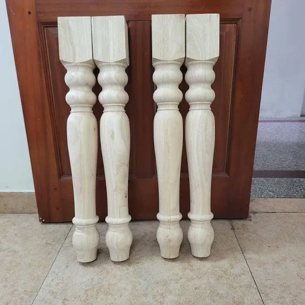 decorluxes Unfinished Farmhouse Table Legs Dining Table 3.7" X 29" Set