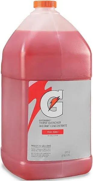 Gatorade Liquid Concentrate, Fruit Punch, 1 Gallon Jug - four bottles.