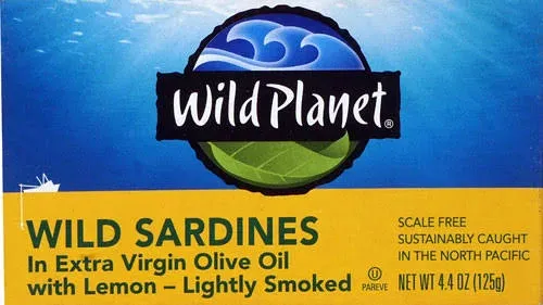 Wild Planet Wild Sardines In Extra Virgin Olive Oil With Lemon