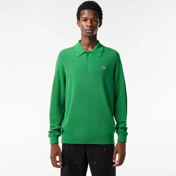 Lacoste | Men's Relaxed fit Polo Collar Wool Sweater | Realry