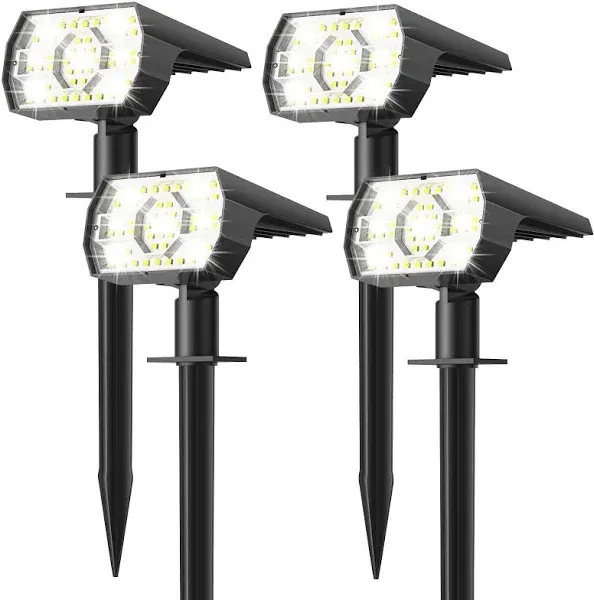 Solar Spot Lights Outdoor Waterproof, 3 Lighting Modes Solar Landscape Lights...