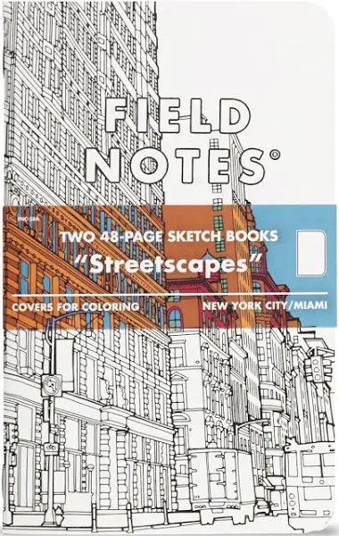 Field Notes Streetscapes New York City + Miami Sketch Book