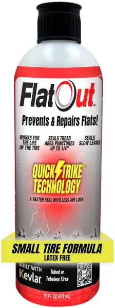 FlatOut QuickStrike Tire Sealant Small Tire/Bicycle Formula