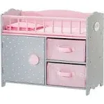 Olivia's Little World Polka Dots Princess Baby Doll Crib with Cabinet