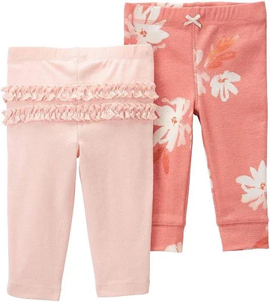 Carter's Baby Girls 2-Pack Pull-On Pants