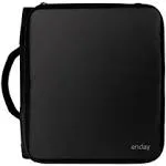 3 Ring Zipper Binder, 2 Inch Binder with Zipper, 880 Sheet Capacity 5 Black