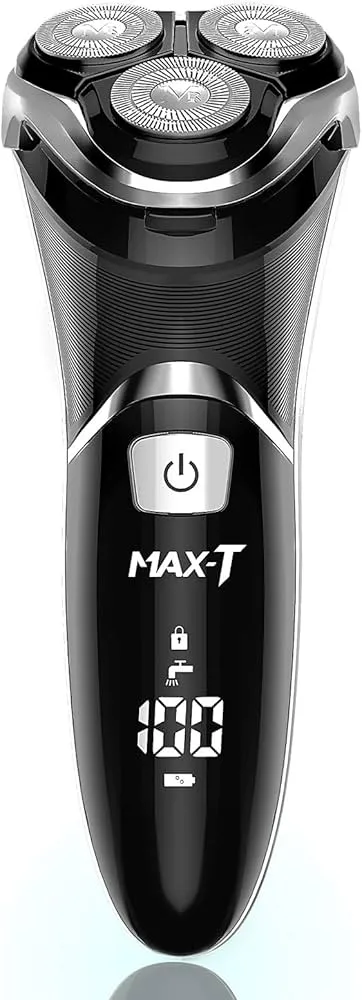 Men&#039;s Electric Shaver - MAX-T Corded and Cordless Rechargeable 3D Rotary Shav...