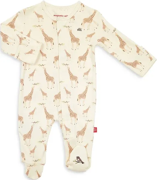 Magnetic Me Cream Jolie Giraffe Organic Cotton Footie Baby