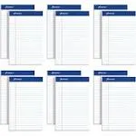 5 x 8 Legal Pads 12 Pack Narrow Ruled White Paper 50 Sheets Per Writing Pad A...