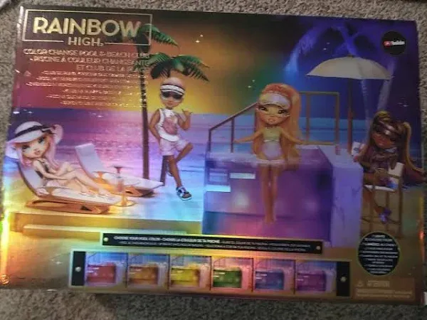 Rainbow High Color Change Pool & Beach Club Playset