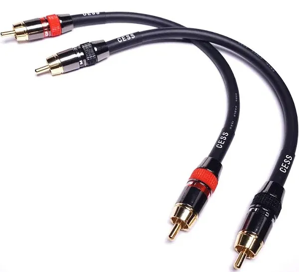 CNCESS cess-163-2f Heavy Duty Low Noise 12AWG Premium RCA Audio Patch Cable