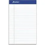 Ampad Recycled Writing Pads, Jr. Legal/Margin Rule, 5" x 8", White - 12 pads, 50 sheets each