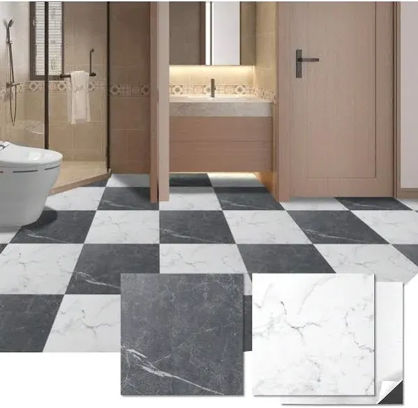 Art3d 12'' x 12'' Peel and Stick Vinyl Floor Tiles,Self Adhesive Floor