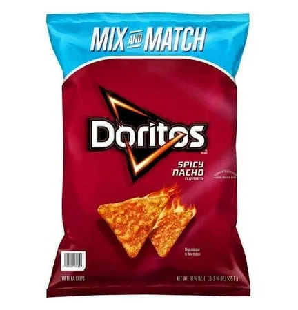 Doritos Spicy Nacho Flavored Party Size Tortilla Chips, 14.5 oz