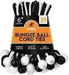 Xpose Safety 6 inch Assorted Ball Bungees (Pack of 25)