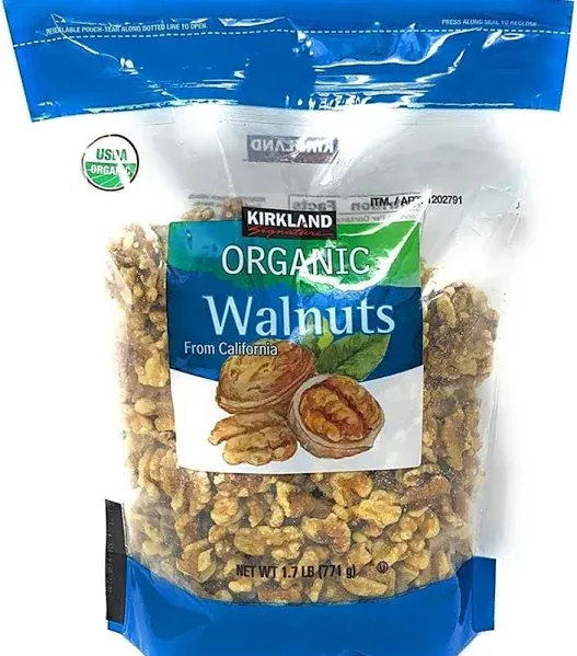 Kirkland Organic Walnuts - 1.7lb - PACK OF 4