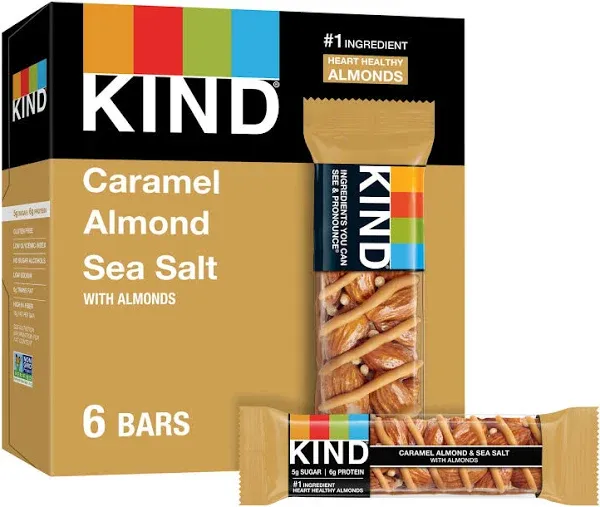 Gluten Free Caramel Almond Sea Salt Snack Bars, Value Pack, 1.4 oz, 12 Count