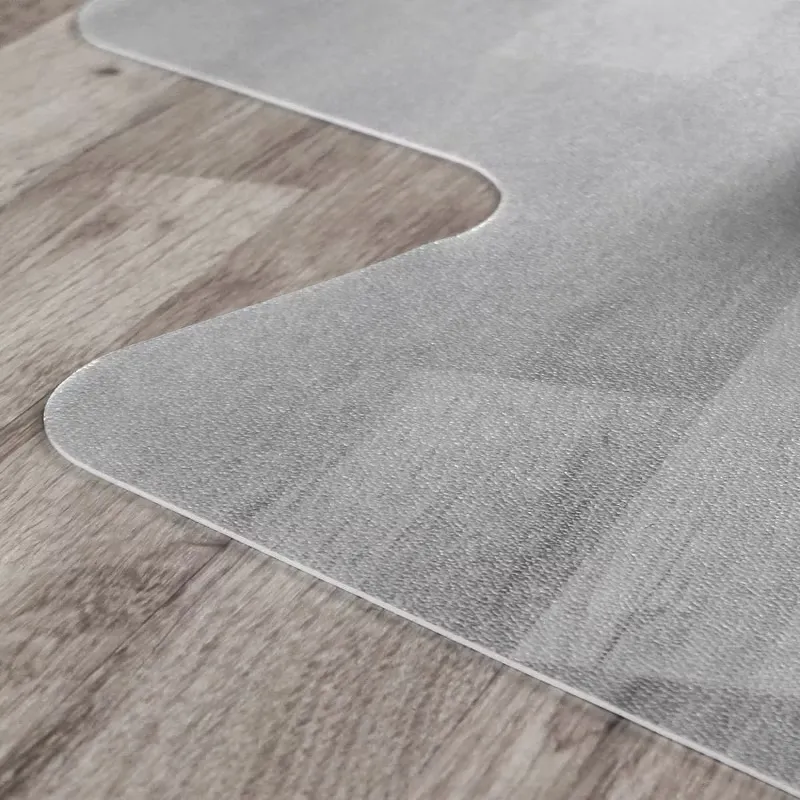 Vinyl Chair Mat for Hard Floors Lipped Clear - Floortex