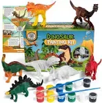 Coastline Craft Dinosaur Painting Kit for Kids w/Dino Trivia- Dinosaur Crafts for Kids Ages 3-5 + w/ 2T-Rex, Velociraptor, Stego