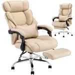 Office Chair with Footrest-Ergonomic Computer Chair with Extra Lumbar Support Pillow