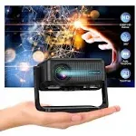 360Adjustable Stand Mini Projector with WiFi and Bluetooth 500 ANSI, Electric Focus & Auto Keystone Correction, ONOAYO GivingYou AY3 Projector, 1